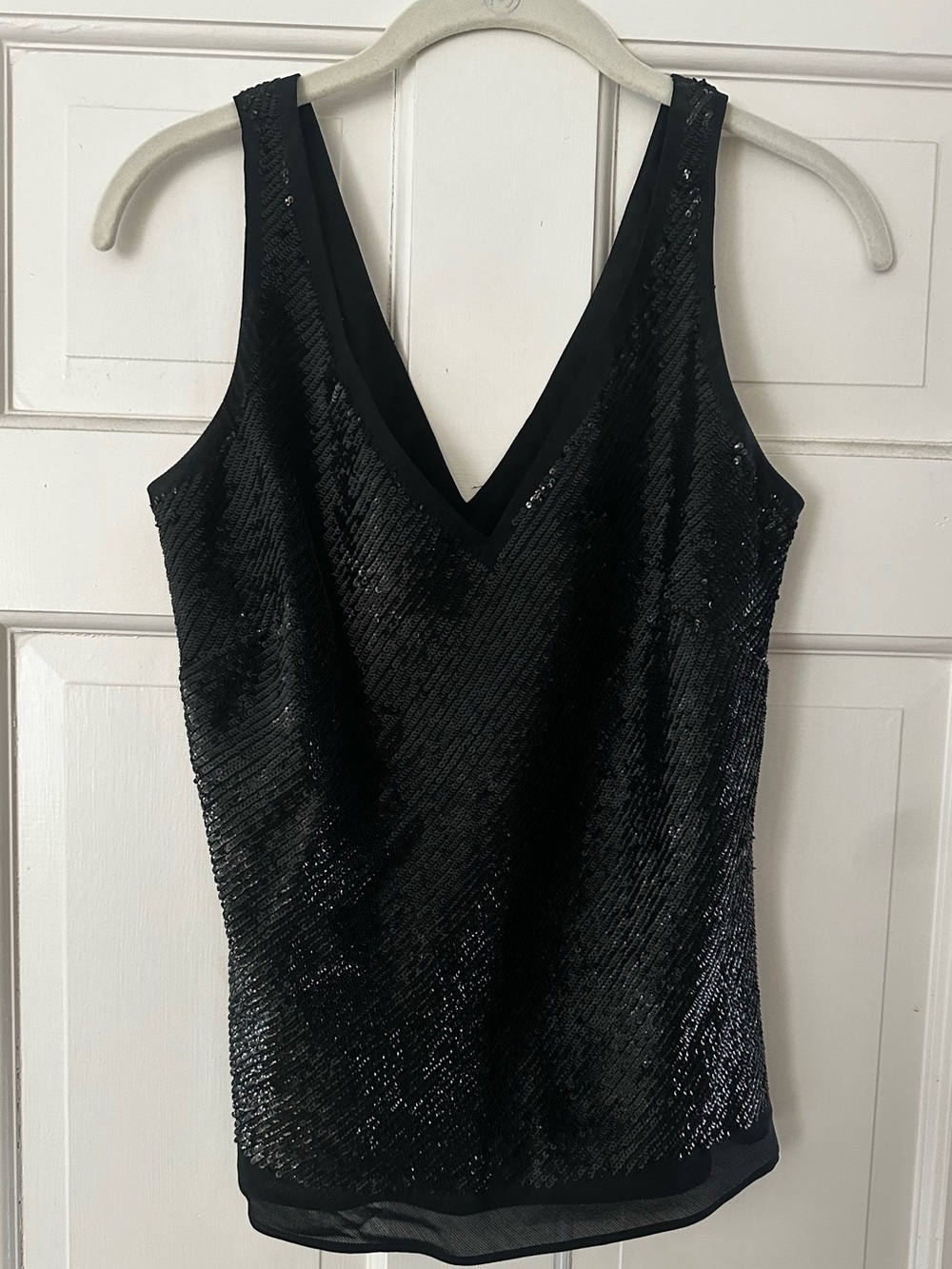 Sequin tank top-black